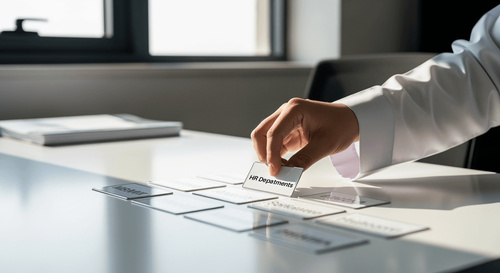 أقسام إدارة الموارد البشرية والهيكل التنظيمي ومواد التخصص